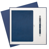 Подарочный набор Portobello/Rain синий (Ежедневник недат А5, Ручка)