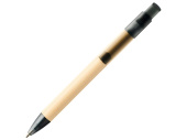 Ручка картонная шариковая Safi (черный, натуральный)
