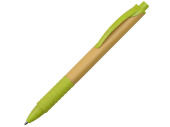 Ручка из бамбука и переработанной пшеницы шариковая Nara (зеленый, дерево)