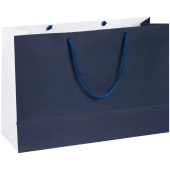 Пакет бумажный Bicolor, белый с синим