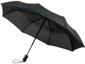 Зонт складной Stark- mini (черный, ярко-синий)