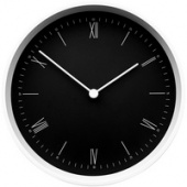 Часы настенные Arro, черные с белым