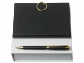 Подарочный набор Boucle Noir: ручка шариковая, блокнот А6 (черный)