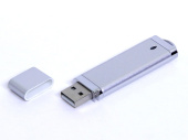 USB 3.0- флешка промо на 64 Гб прямоугольной классической формы (серебристый)