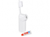 Складная зубная щетка с пастой Clean Box (белый)