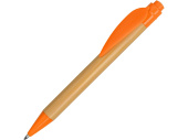 Ручка шариковая Листок (светло-коричневый, оранжевый)