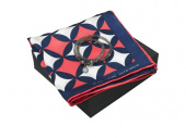 Набор: шелковый платок, браслет (серый, синий, красный)