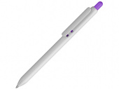 Ручка пластиковая шариковая Lio White (фиолетовый, белый)
