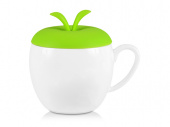Кружка Яблочко (зеленое яблоко, белый)