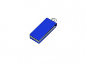 Флешка с мини чипом, минимальный размер, цветной  корпус, 64 Гб, синий