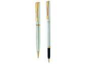 Набор Pen and Pen: ручка шариковая, ручка-роллер (серебристый, золотистый, черный)