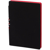 Ежедневник Flexpen Soft Touch, недатированный, черный с красным