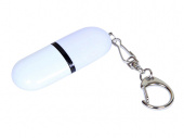 USB 2.0- флешка промо на 4 Гб каплевидной формы (белый)