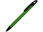 Ручка металлическая шариковая Аякс (зеленый, черный)