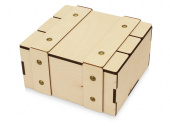 Деревянная подарочная коробка с крышкой Ларчик (натуральный)