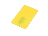 USB-флешка на 64 Гб в виде пластиковой карты (желтый)
