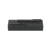 Подарочный набор: брелок, ручка-роллер (черный)