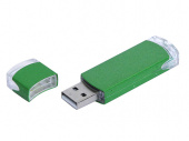 USB 2.0- флешка промо на 4 Гб прямоугольной классической формы (зеленый)
