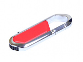 USB-флешка на 64 Гб в виде карабина (красный, серебристый)