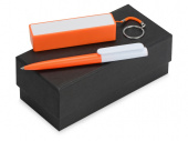 Подарочный набор Essentials Umbo с ручкой и зарядным устройством (оранжевый)