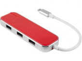 Хаб USB Type-C 3.0 Chronos (красный)
