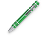 Алюминиевый мультитул BRICO в форме ручки (зеленый, серебристый)