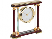 Часы Эдинбург (золотистый, прозрачный, красное дерево)