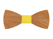 Галстук-бабочка Classic, бук (желтый, светло-коричневый)