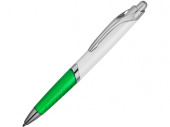Ручка пластиковая шариковая Призма (зеленый, белый)