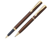 Набор Pen and Pen: ручка шариковая, ручка-роллер (бронзовый, золотистый, черный)