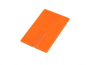 Флешка в виде пластиковой карты, 16 Гб, оранжевый