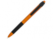 Ручка пластиковая шариковая Spiral (черный, оранжевый)