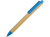 Ручка картонная шариковая Эко 2.0 (бежевый, голубой)