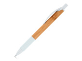 Ручка бамбуковая шариковая Pati (белый, натуральный)