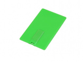 USB-флешка на 64 Гб в виде пластиковой карты (зеленый)