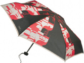 Зонт складной (черный, красный)