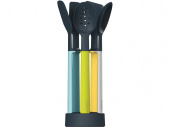 Набор силиконовых кухонных инструментов Elevate™ Оpal на подставке (разноцветный)