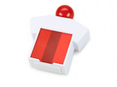 Подставка под скрепки и стикеры Office-boy (красный, белый)