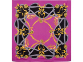 Платок шелковый (разноцветный, розовый)