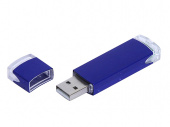 USB 2.0- флешка промо на 64 Гб прямоугольной классической формы (синий)