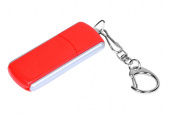 USB-флешка промо на 16 Гб с прямоугольной формы с выдвижным механизмом (красный)