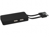 USB Hub Grid с двойными кабелями (черный)