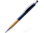 Ручка-стилус металлическая шариковая OLTEN (натуральный, темно-синий)