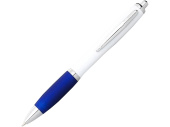 Ручка пластиковая шариковая Nash (белый, ярко-синий)
