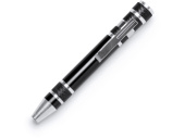 Алюминиевый мультитул BRICO в форме ручки (черный, серебристый)