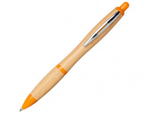 Ручка шариковая Nash из бамбука (оранжевый, натуральный)