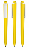 Ручка Torsion/P02 Pigra 02 Soft Touch Premec, желтый, белый клип