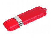 USB 2.0- флешка на 64 Гб классической прямоугольной формы (красный, серебристый)