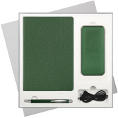 Подарочный набор Portobello/Tweed зеленый (Ежедневник недат А5, Ручка, Power Bank) Подарочный набор Portobello/Tweed зеленый (Ежедневник недат А5, Ручка, Power Bank)