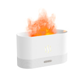 USB арома увлажнитель воздуха Flame со светодиодной подсветкой - изображением огня - Белый BB